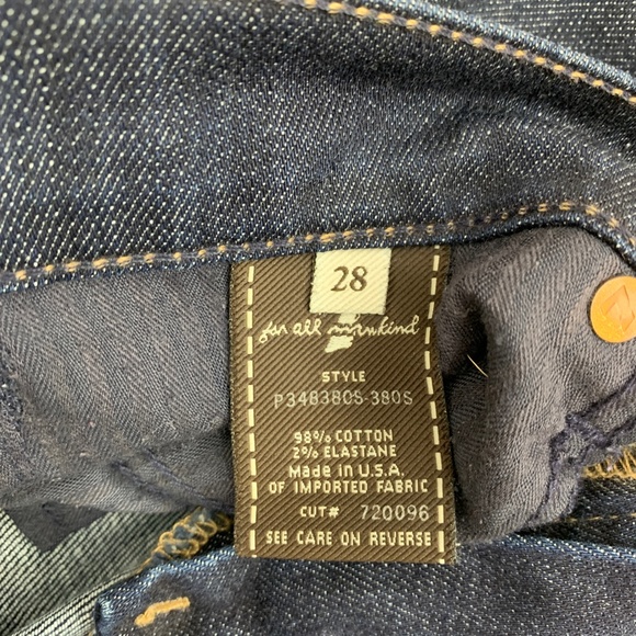 7 For All Mankind Crop Dojo Trouser Capri Sz 28 - Picture 10 of 10